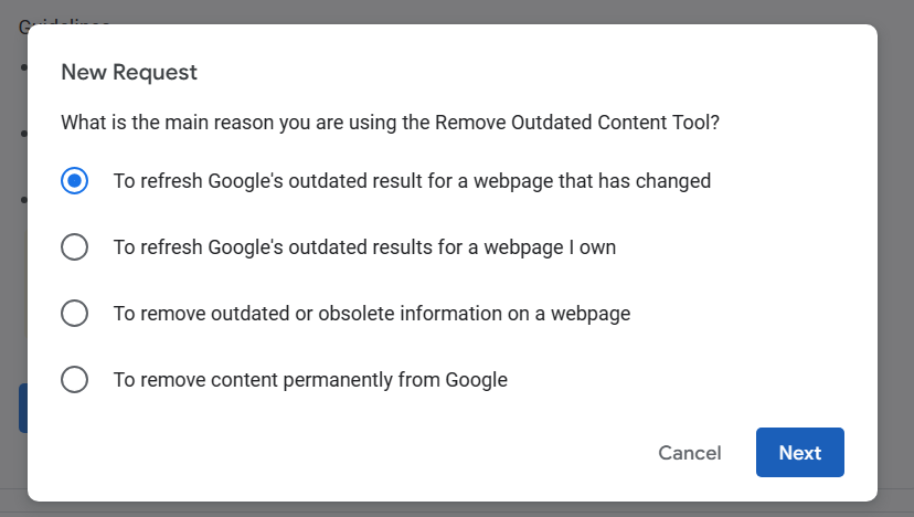 google removal